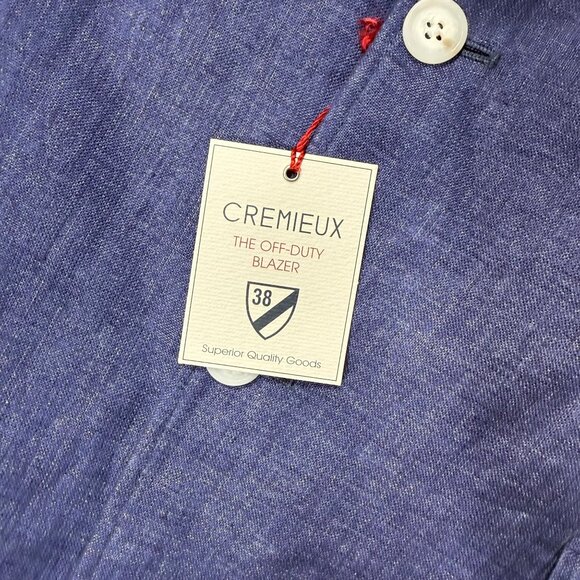 NWT Cremieux Classics Linen Sportcoat Blazer Jacket MENS Size XL Elbow Patches - Picture 11 of 14